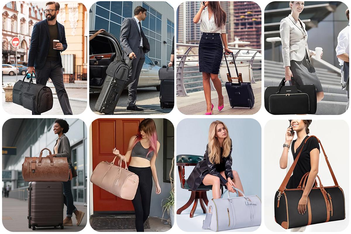 Lefame Travel Duffle Bag with Shoe Compartment, Foldable Weekender for Men and Women, Scratch-Resistant Oxford Cloth, Large Capacity with Organized Pockets, Portable Carry-On Duffel, Perfect Holiday Gift SpringStatements