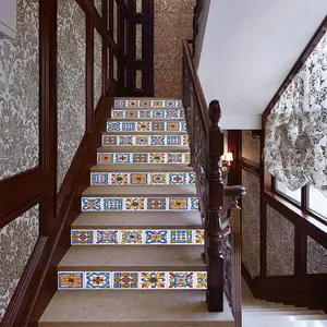 Geometric Pattern Stair Sticker, Waterproof Removable Wall Sticker, Self-adhesive Wall Decal, Decorative Sticker for Home Stair