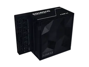 Lian Li EDGE850W Fully Modular Low-Noise ATX Power Supply - ATX 3.1 & PCIE 5.1 Compliant - Cybenetics Gold Efficiency - 12V-2x6 Cable - L-Shape Design - Without USB/Fan Hub - Black (EG0850G.B)