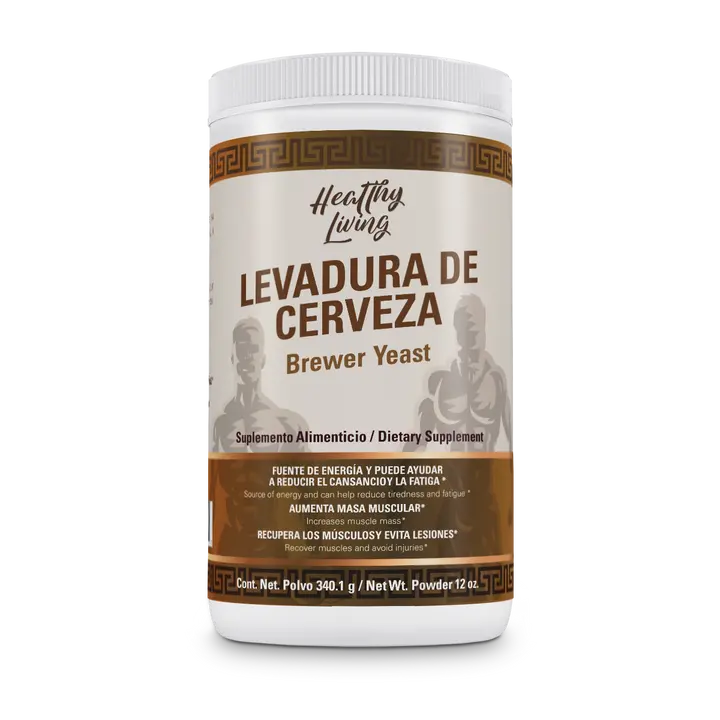 Healthy Living 12oz Natural Brewers Yeast Powder - Non-Stimulant Protein Nutrition Supplement, Dietary Supplement Nutrients, Vitamin-Rich, Energy-Boosting Edible for Wellness Enthusiasts, Fitness Support