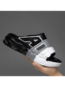 Fashionable Men's Indoor Home Comfort Casual Slippers, Thick Bottom Slippers, Slipper Straps, Perfect for Daily Wear Outdoor Beach Shoes, Stylish and Comfy Footwear