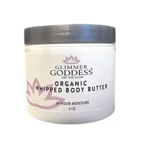 Organic Whipped Body Butter (Unscented) 4oz (Glimmer Goddess) Gentle Moisturizing Nourishing Hydrating comfort skincare