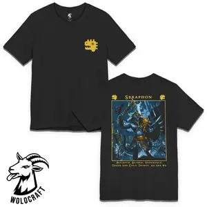 Seraphon T-Shirt "Patience, Hatred, Vengeance", Warhammer Age of Sigmar Tee, Lizardmen Fantasy Shirt, Unisex Gaming Apparel, Warhammer AoS Fan Gift, Seraphon Army Graphic Tee Cotton Fabric
