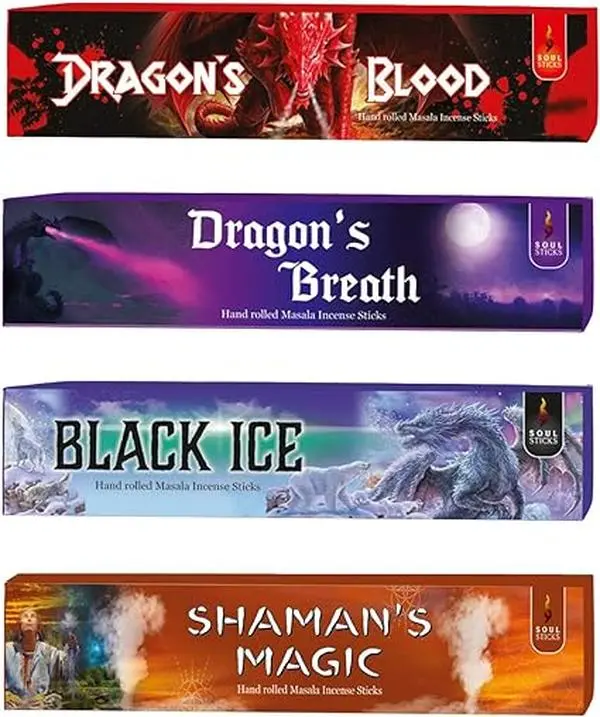 Soul Sticks, Dragon Series Masala Incense Sticks Variety Pack