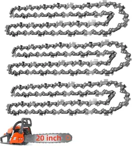 3 count 20 inch  Chain 0.325" Pitch 0.058" Gauge 76 Drive Links Chain  Chains Replacement for Blue Max 53543 8901 8902,  Compatible with Husqvarna Stihl Homelite Poulan