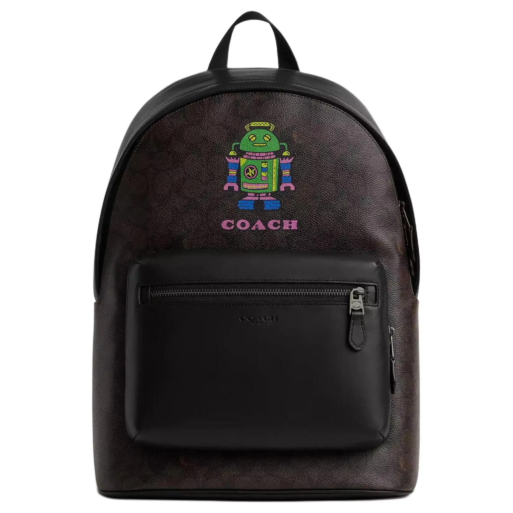 COACH Cosmic Coach 32 Backpack for Women – Logo-Print Coated Canvas, Walnut Multicolor