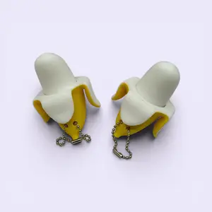 Banana Fidget Clicker Keychain – Cute Stress Relief Toy, 3D Printed Keyboard Clicker, Portable Anxiety Fidget