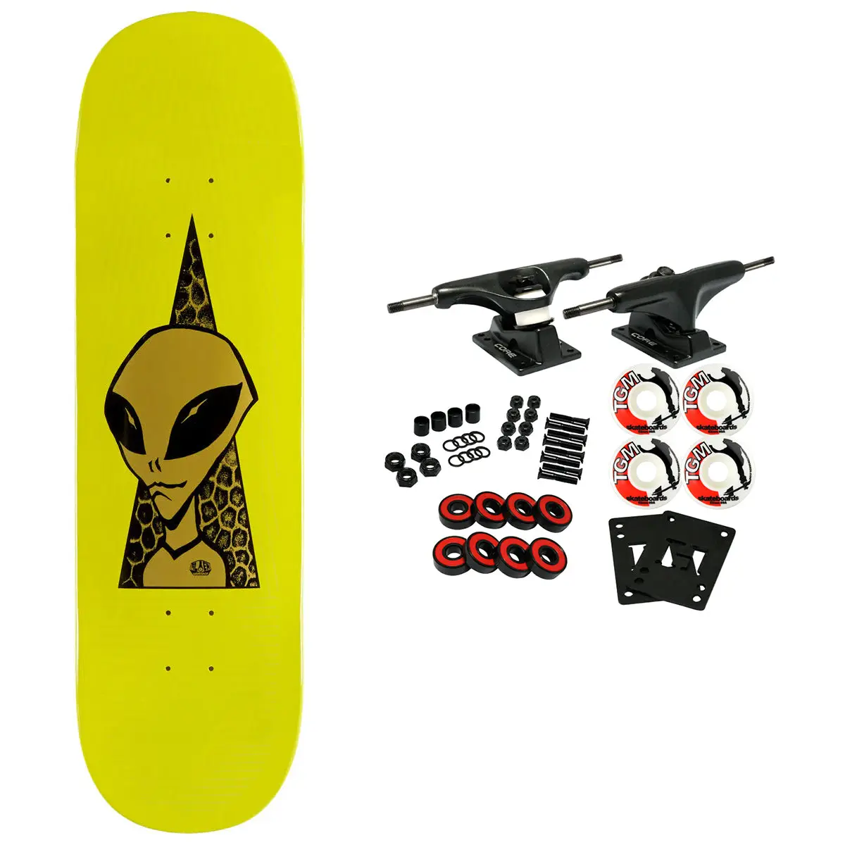 Alien Workshop Skateboard Complete Yaje Popson Visitor Gold 8.75" x 32.5"
