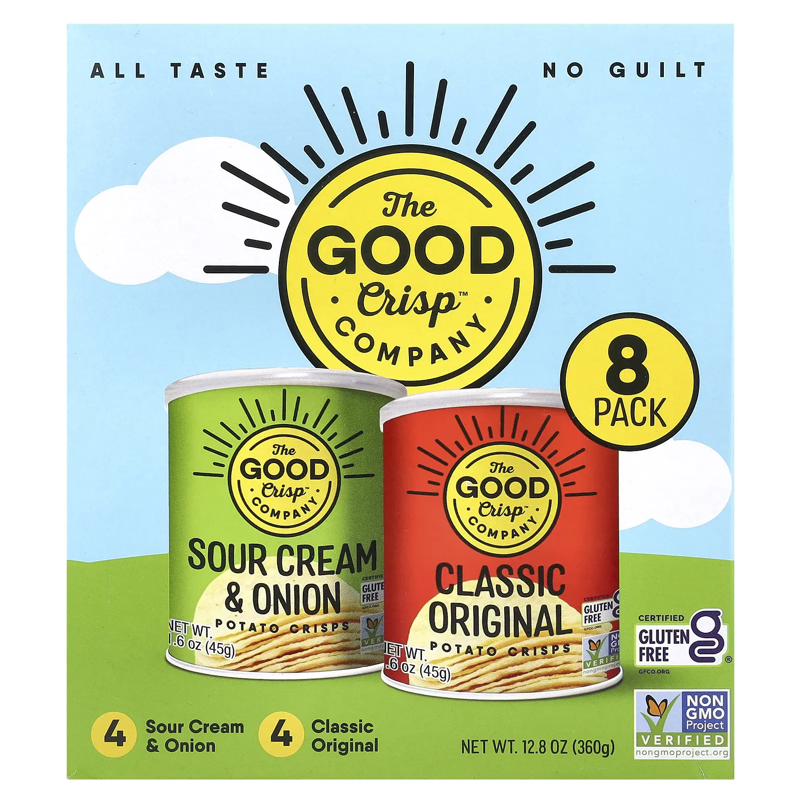 The Good Crisp Company Potato Crisps, Variety Pack, 8 Count, 1.6 oz (45 g) Each The Good Crisp Company Potato Crisps, Variety Pack, 8 Count, 1.6 oz (45 g) Each