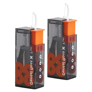 Portable Floss Dispenser with Dental Floss, Dental Floss Dispenser & Floss Pick Box, Automatic Pop-Up Floss Organizer, Travel Floss Picks Case