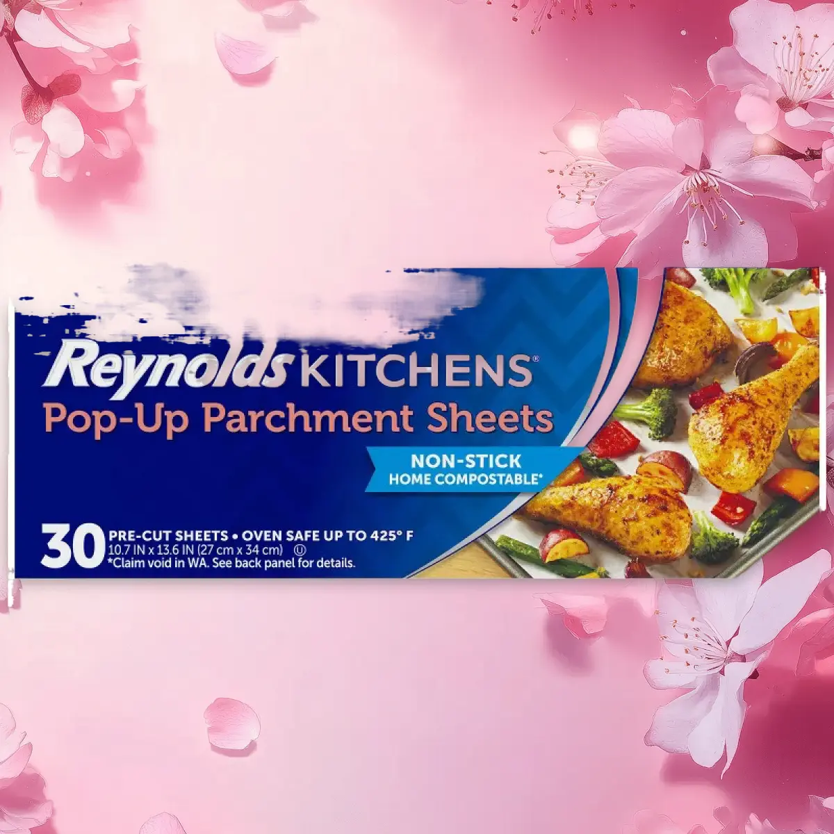 Reynolds Kitchen Pop-Up Parchment Sheets,30ct,1.01sq ft,Trending Kitchen Essential,TikTok Hot Sale,Pre-Cut Parchment for Baking