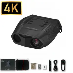 Night Vision Telescope, 4K HD Night Vision Binoculars for Adults, Equipped with 3-inch Display, 32GB TF Card & 5000mAh Rechargeable Battery, Photo & Video Function, High-performance Telescope for Camping, Hunting and Security Surveillance Compass
