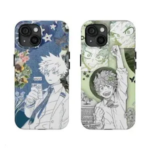 MHA BakuDeku Anime Manga Phone Case For iPhone 17 Promax 16 15 14 13 12 11 Plus Pro Max 17Air and Samsung S26 S25 S24 S23 S22 S21 FE Plus Ultra - Anti Drop Full Perfect Aesthetic Printed Soft TPU Case