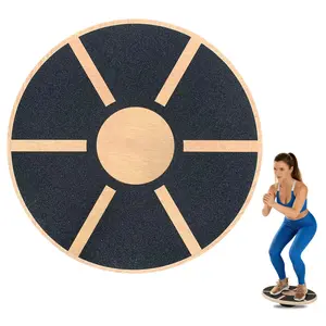 Wooden Balance Board, Used For Core Stability Training, 360-Degree Rotation, Non-Slip, Rehabilitation Training, And Balance Training.