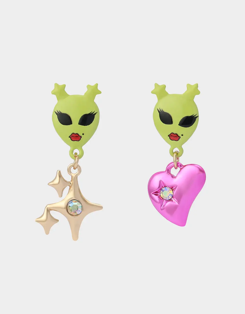 ALIEN MISMATCH DROP EARRINGS MULTI