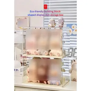 ASD Collectible Toy Shelf - Clear Acrylic Cube Organizer, Adjustable Height Storage Case for Vinyl Figure Collectibles Display