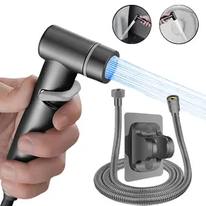 Handheld Shower Head Set, Including Handheld Shower Head & Bracket & Hose, Multi-functional Kitchen & Toilet Washing Spray for Easy Cleaning