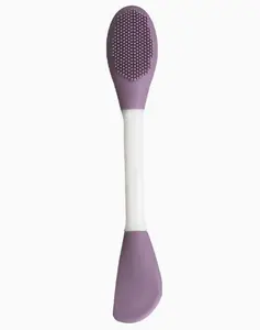 Double-Ended TPR Facial Mask Brush, TikTok Viral Skincare Tools Summer Glow Gift Mud Mask Applicator, Face Cleansing Massage Brush for Sensitive Skin, Hygienic Soft Flexible Easy to Clean for Home Spa Skincare Routine