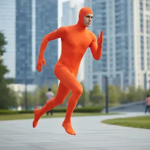 Unisex Adult Full Body Spandex Costume - Stretchy Open Face Bodysuit for Halloween Cosplay Parties, Dance Performances, and Themed Events - Comfortable Breathable Leotard Suit Outfit with Flexible Fit for Various Body Types