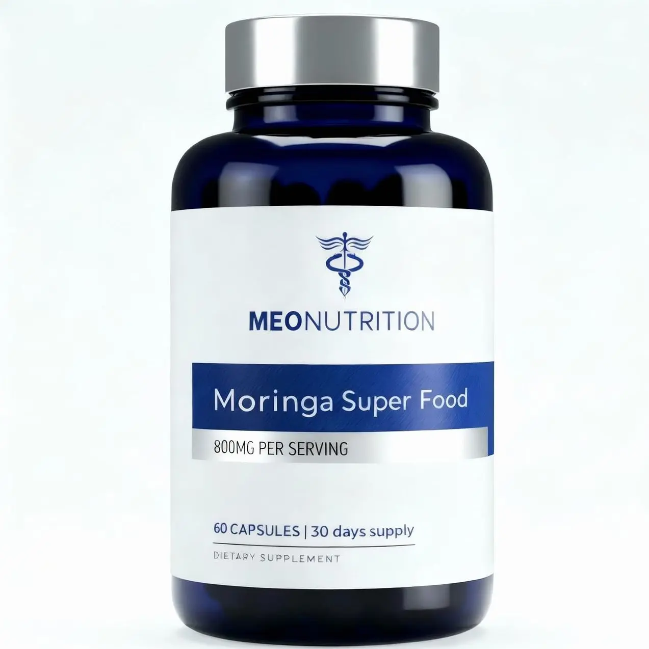 Moringa Capsules 800mg - Pure Horseradish Tree Leaf Superfood Supplement for Healthy Energy, Sleep & Joint Support - Made in USA, Vegan, Non-GMO - 60 Veggie Capsules