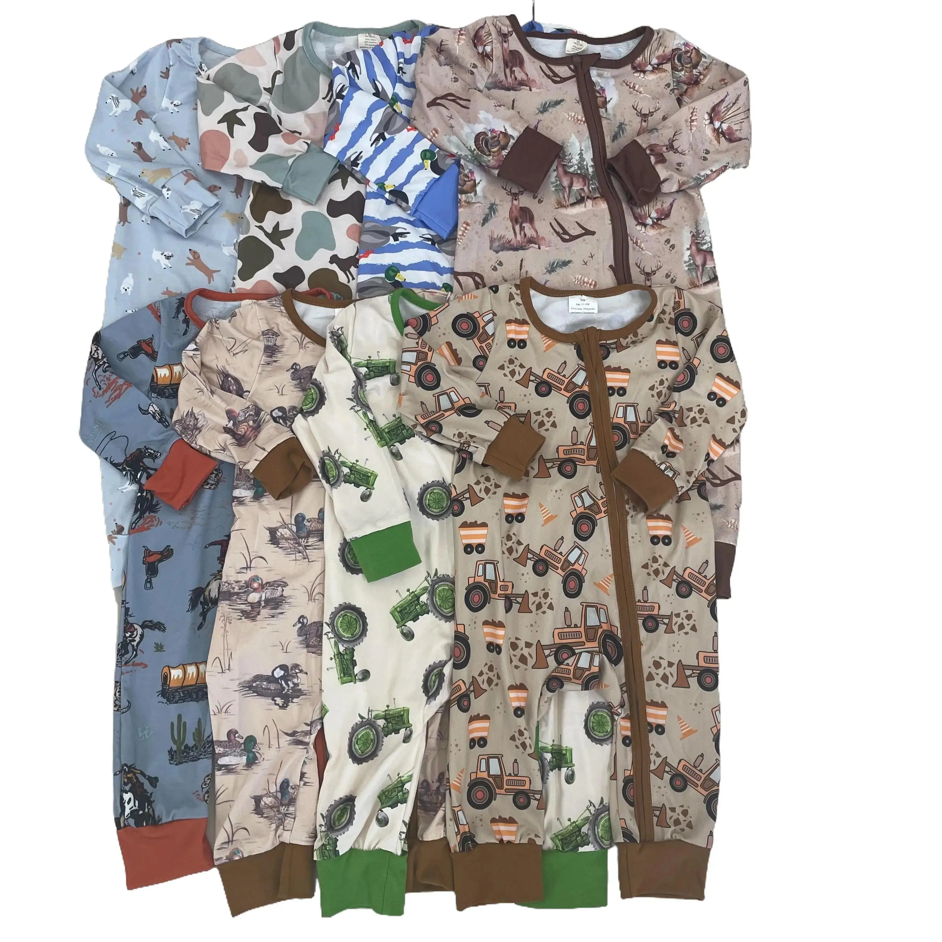 baby boy clothes deer hunting romper sleep wear newborn baby hunting zipper romper gift one-piececs baby onesie
