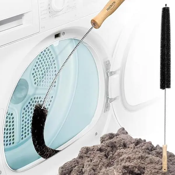 Stainless Steel Dryer Lint Brush, Flexible Long Handle Dryer Vent Cleaner, Cleaning Supplies for Home, Multifunctional Cleaning Tool for Refrigerator Coil, Furniture Gap, Pipe Pet Washer