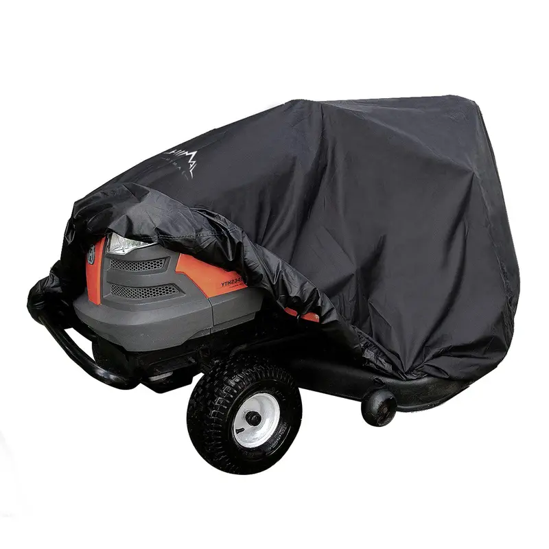 Himal Outdoors Pro Lawn Mower Cover - Heavy Duty 600D Polyester Oxford, Waterproof, UV Resistant, Universal Size Tractor Cover Fits Decks up to 54’’ with Storage Bag, Black