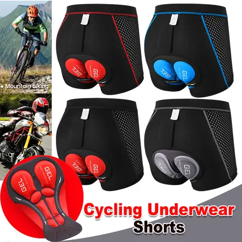 CATTIBOR Men's Slim-Fitting 5D Gel Padded Quick Dry Cycling Active Bottoms - Ergonomic Athletic Sports Underwear for Mountain Biking, Horse Riding Outdoor Activities