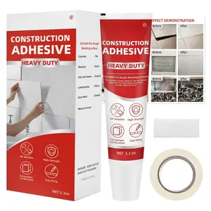 Heavy Duty Construction Adhesive, Tile and Stone Marble Granite  Floor Adhesive, Gap Filling and  - 5.3 oz White