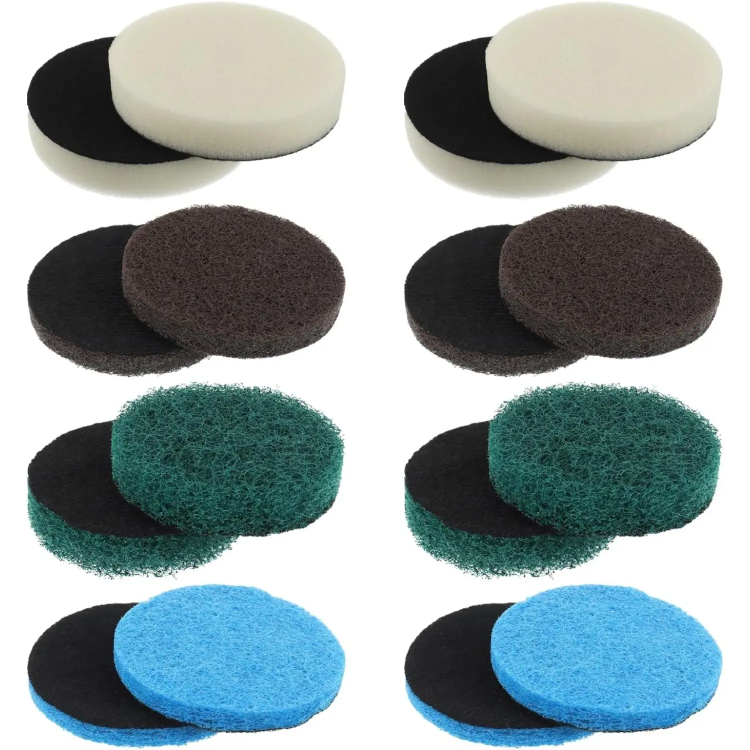 16Pcs Electric Cleaning Brush Pad Set 4 Foam Pads 4 Kitchen Mats 4 Performance Pads 4 Microfibre Pads fit for Cleaning Wooden Floors, Tiles, Sinks, Toilets - Home Improvement.