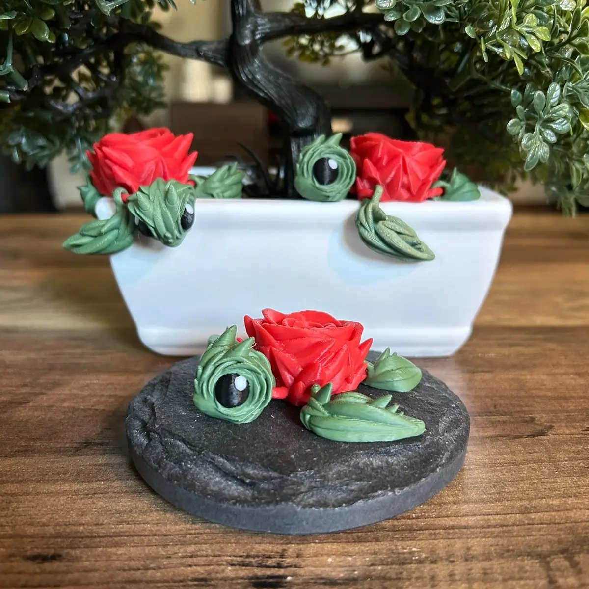 Rose Turtle (3D Printed, Articulating, Decoration)