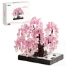 WISE BLOCK Sakura Tree Collectible Building Set for Adults, 900Pcs Creative Battery-Powered Artificial Kit, Unique Structures Mom-Focused DIY Playset