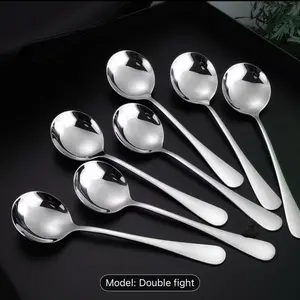 Set of 20 Stainless Steel Dessert Spoons Featuring a Stylish Design, Ideal for Ice Cream And Watermelon, Perfect Kitchen Utensils for Serving Fruit And Soup, Suitable for Household Dining