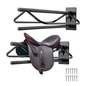 VEVOR Wall Mount Saddle Rack, 24x 7x 52 in, Four Tiers Horse Saddle Storage Rack, Heavy Duty Equestrian Western and English Saddle Stand, Horse Blanket Holder for Tack Room OrganizationVEVOR Super Brand Day