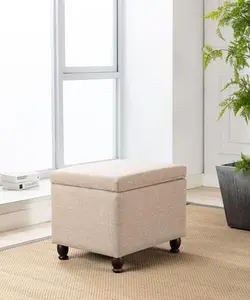 Rectangle Storage Ottoman with Hinged Lid