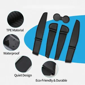 5PCS Door Side Storage Box & Cup Holder Liner for Tesla Model Y, Front and Rear Door Storage Tray, Car Cup Holders, Car Storage Organizer