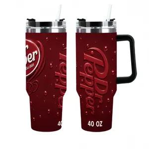 Sturdy Engraved Dr Pepper Inspired Tumbler - Portable Stylish Drinkware with Lid, Classic 23 Flavors Themed Vacuum Flask, Perfect Gift for Soda Lovers, Ideal for Birthdays