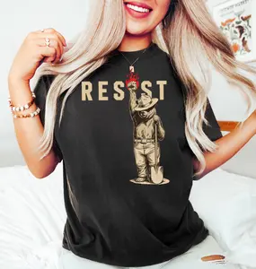 [Sale Up To 50%] Smokey Bear Resist Shirt, Environmental Activism Tee, National Park Shirt, Protect Our National Parks Shirt, Parks Over Profit Granola Girl, Graphic Streetwear T-shirt