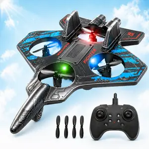 Kids RC Jet Plane Drone Toy, Remote Control Airplane with LED Lights, 360 Flip Action and Beginner Friendly Flying Play