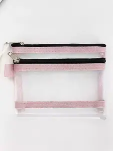Double Layer Zipper Mesh Storage Bag, Portable Design, Ideal for Travel, Cosmetics, Jewelry, Emergency Kit, Perfect Gift