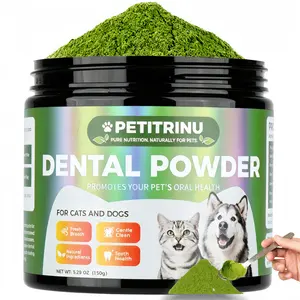 Dog Teeth Cleaning Powder, Dog Dental Powder and Cats Breath Freshener, Plaque Off Pet Tooth Cleaning, Bad Breath & Tartar Remover for Dogs, Dog Teeth Cleaning with Enzymes- 60-Day Supply -Mint