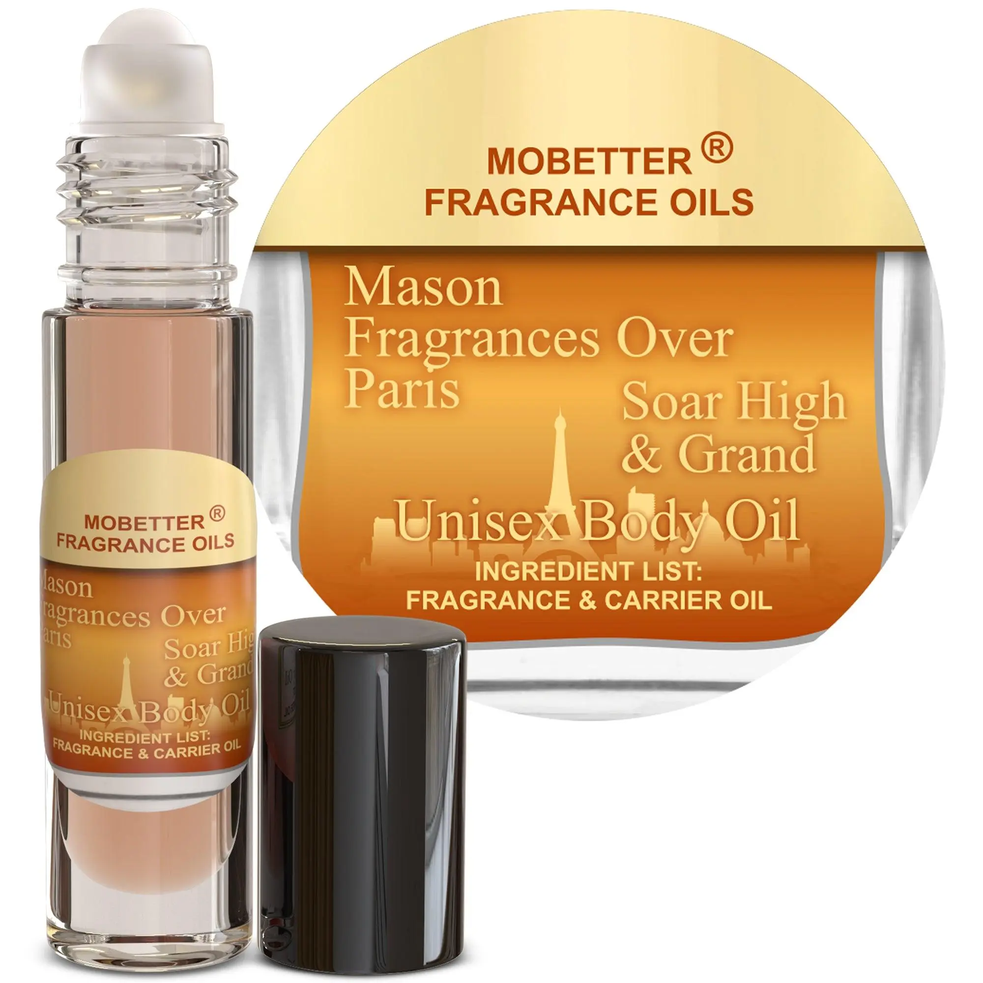 MOBETTER FRAGRANCE OILS Mason Fragrance Over Paris Soar High & Grand Cologne Perfume Body Oil