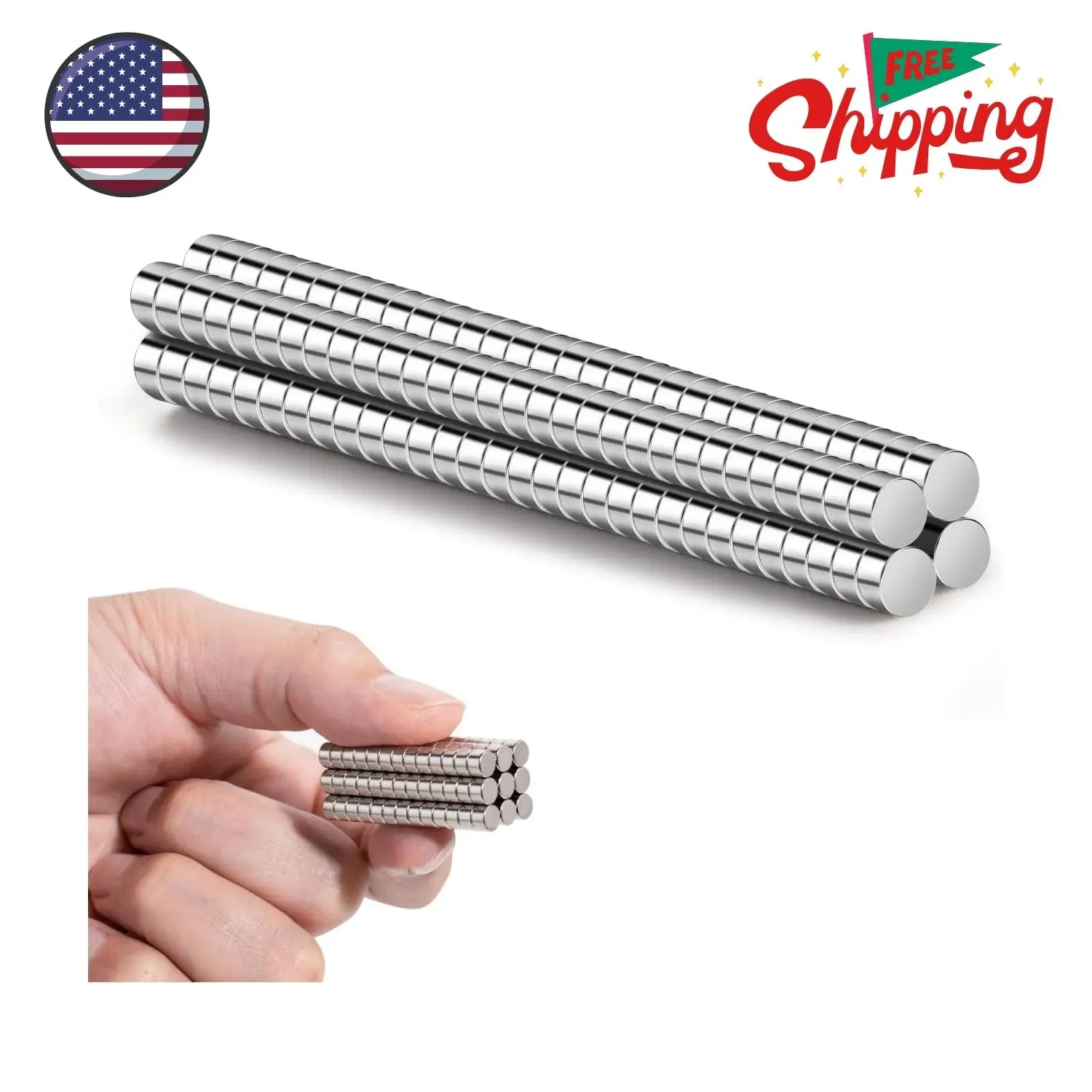60 pcs Small Magnets, Round Mini Magnet Multi-Use 5mm x 3mm(DxH)