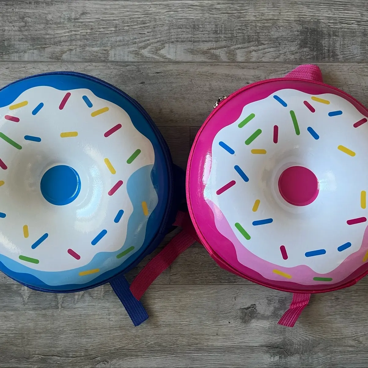 Donut shape mini backpack and mini purse