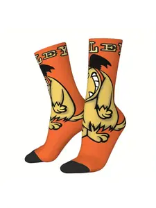 1 Pair Of Printed Cartoon Novelty Socks