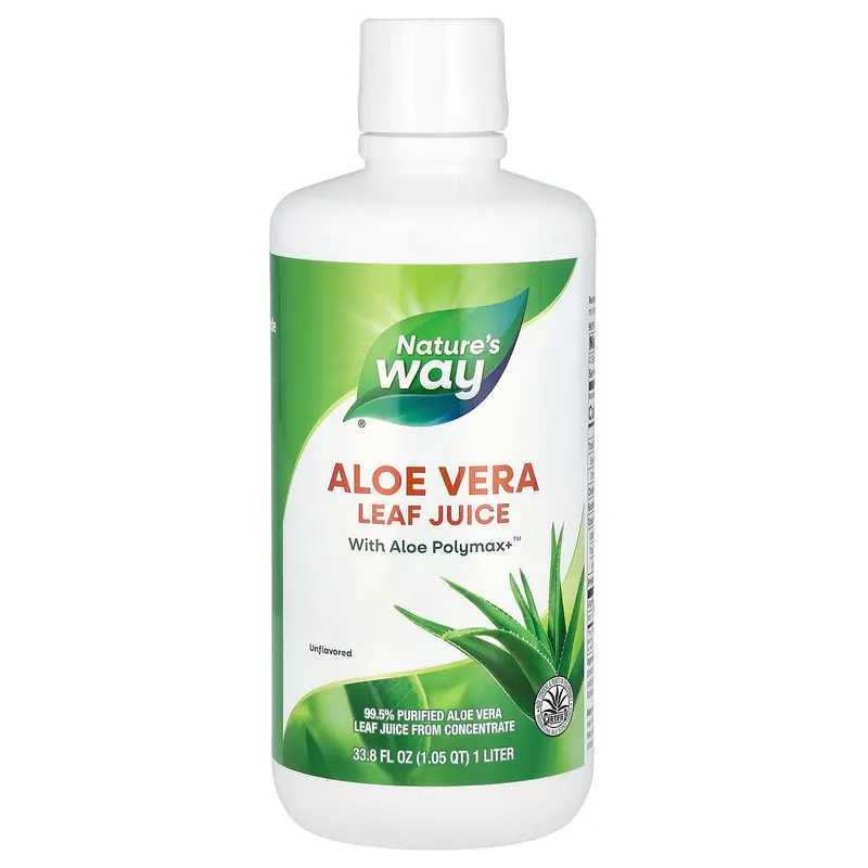 Nature's Way Aloe Vera Leaf Juice, Unflavored, 33.8 fl oz (1 L)