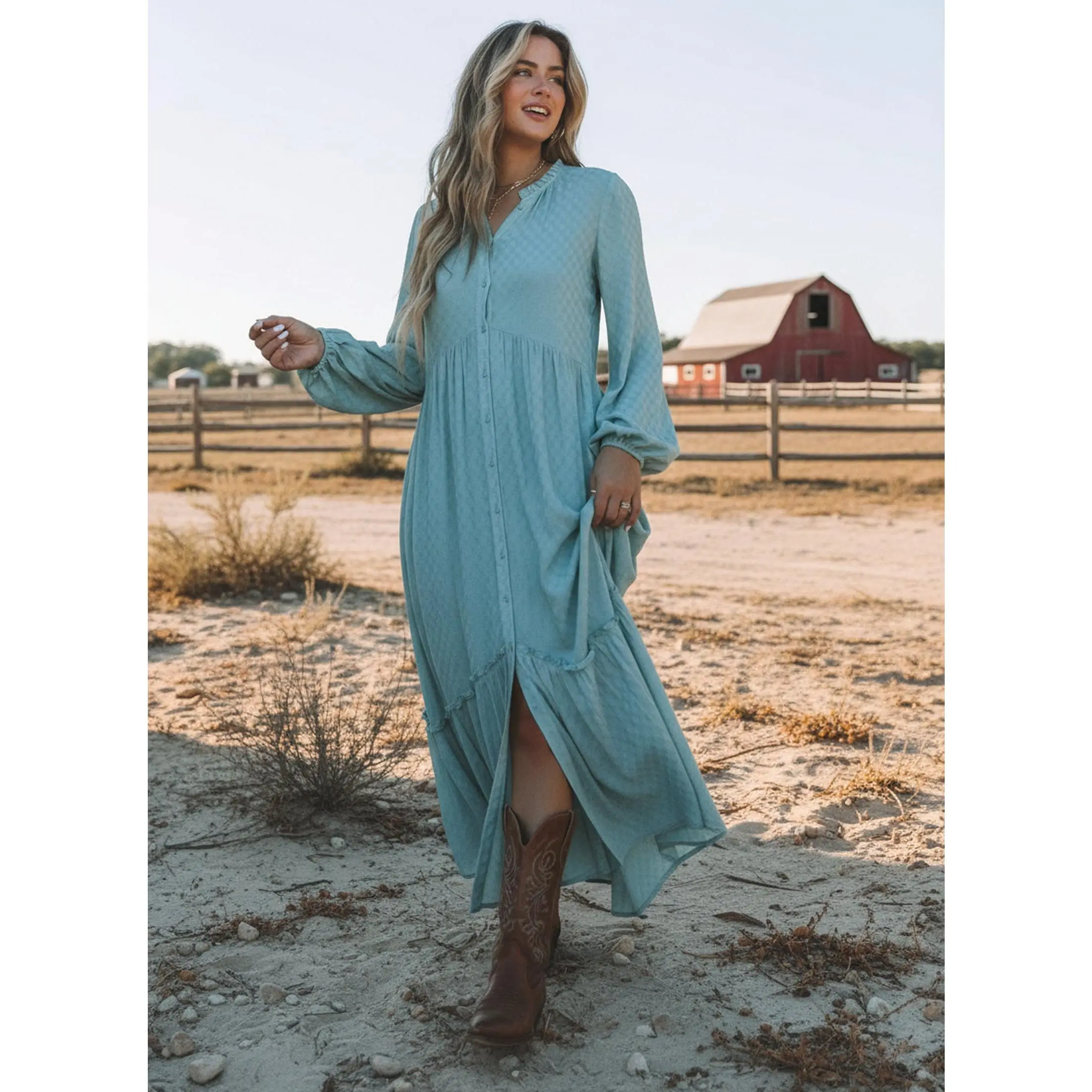 authentic cream crewneck long sleeve fit and flare dress Rosalee | Cream Long-Sleeve Cowl-Back Maxi Dress With Bows
