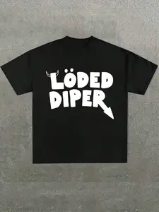TikTok Trend "Löded Diper" Graphic T-Shirt Men's Oversized Black Streetwear Tee Menswear Punk Aesthetic Fall Fashion Gift Idea for Black Friday Deals #tiktokshopblackfriday #fallfashion #blackfriday #gifts
