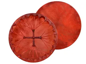 ARAW American Shamanic Native Drum Bison Natural Hide, Mulberry Wood Frame, Red Color, Bodhran Drum