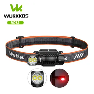 Wurkkos HD12 Mini Angle Light White & Red Beam Headlamp IP68 Waterproof High Lumen Flashlight with Adjustable Headband